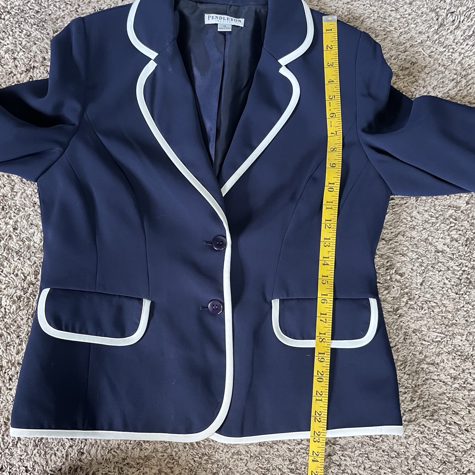 Pendleton Women's 12 Two Tone Nautical Blazer Jac… - image 7