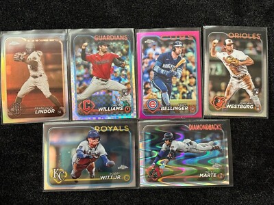 2024 Topps Chrome RAY WAVE, PINK, SEPIA, PRISM, X-FRACTOR, REFRACTOR - YOU PICK!
