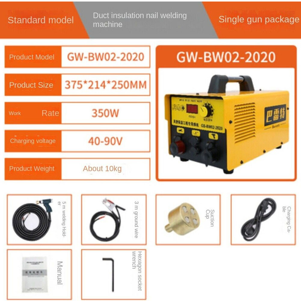 Capacitor Stud Welder for Air Duct Insulation Nail Welding