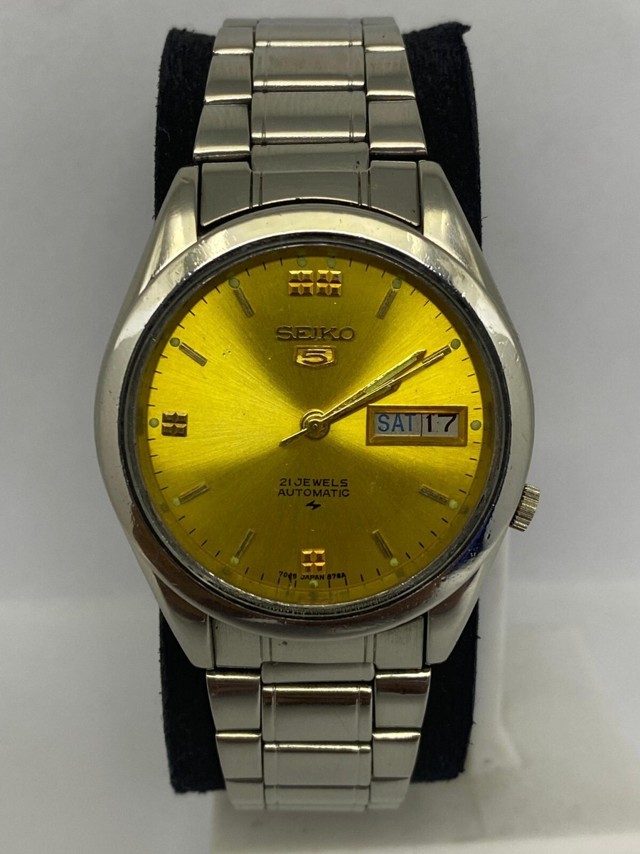 Seiko 5 Automatic 21 Jewels 7019-8180 Vintage Watch Japan | eBay