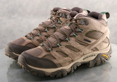 Merrell Moab 2 Men's Waterproof Trail Hiking Boots Size 7.5  Leather Suede Tan