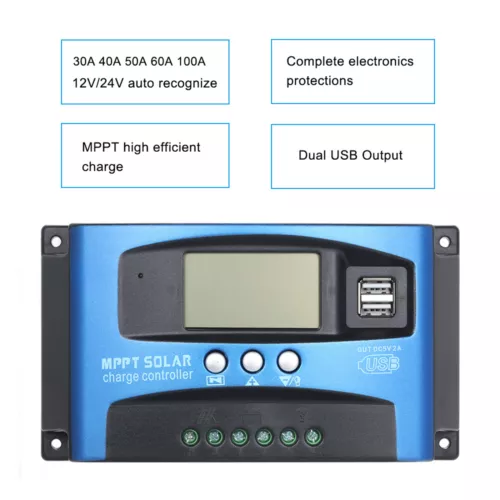 Solar Panel Regulator Charge Controller 12V/24V Auto Focus Tracking MPPT PWM - Picture 9 of 55