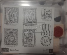 New Unmounted Stampin Up Santa Post 6 Piece Stamp Set 2005