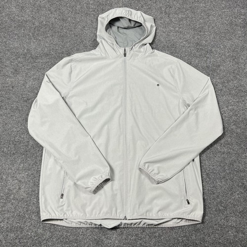 Vuori Jacket Mens XL Gray Outdoor Trainer Shell Hooded Full Zip Lightweight V512 - Picture 2 of 15