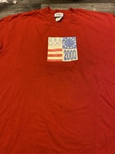 Vintage USA Olympics Shirt Large Red Short Sleeve Crew Neck Sports Made In USA