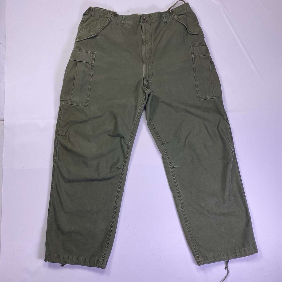 Vtg 50s M-1951 XL 42x30 Green Field Trouser Shell Cargo Vtg 50s M-1951 XL 42x30 Green Field Trouser Shell Cargo