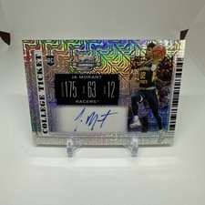 2019 Contenders Optic Ja Morant College Ticket Rookie Auto /10 Prizm Mojo RC SSP
