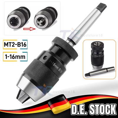 1,0-16 mm MK2-B16 Bohrfutter Schnellspannbohrfutter Bohrfutterdorn Drehwerkzeug