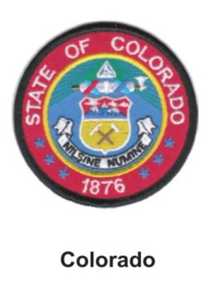 COLORADO State Seal Embroidered Patch-3/"