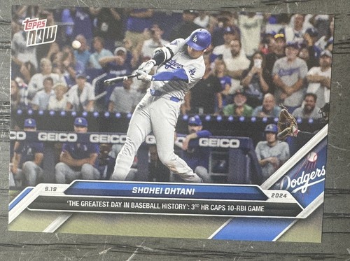 Shohei Ohtani 2024 MLB TOPPS NOW Card 723 GREATEST DAY BASEBALL HISTORY