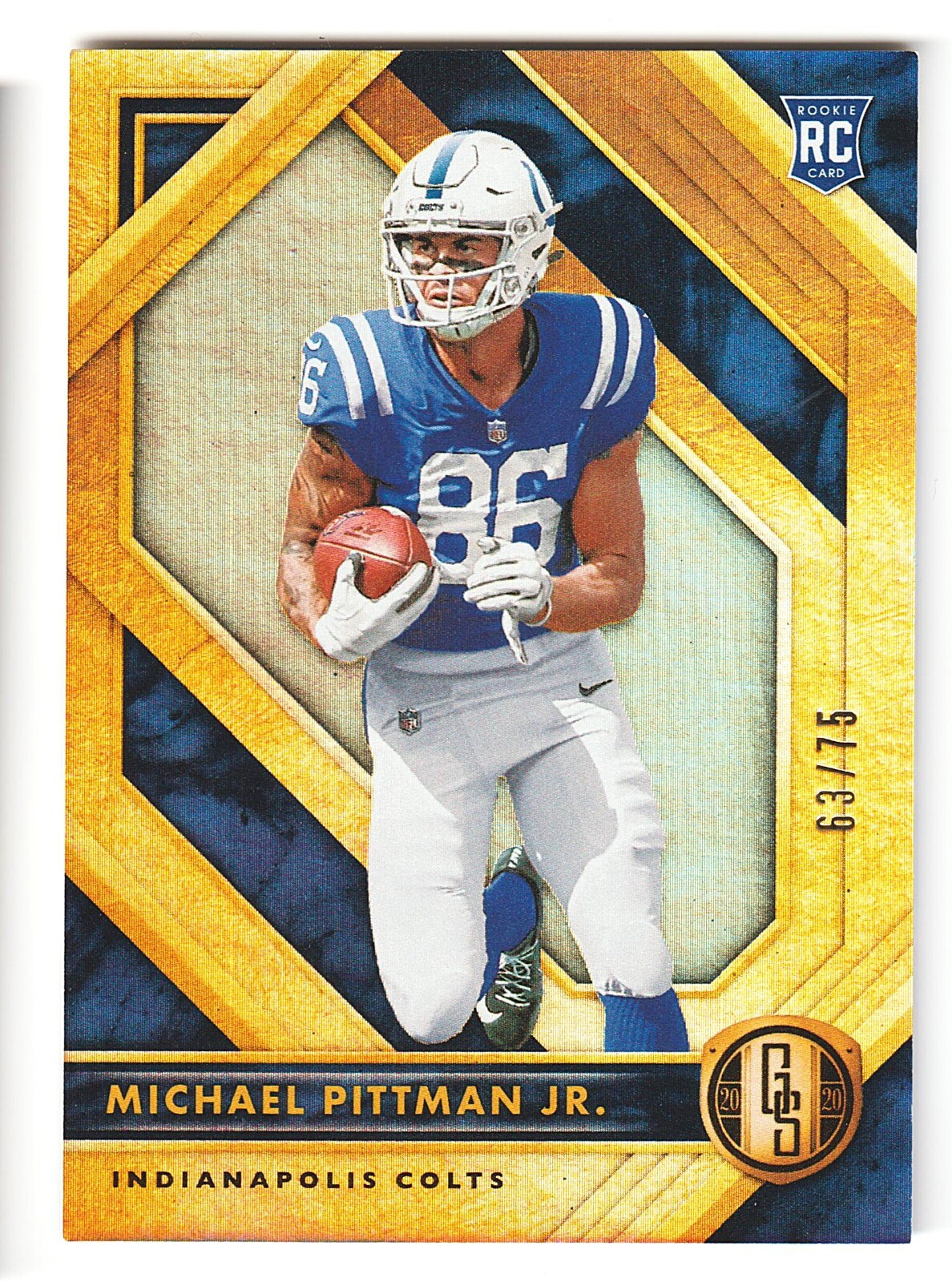 2020 Panini Gold Standard Michael Pittman Jr. RC Platinum /75 #119 Rookie Colts