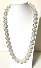 Vintage Clear Large Beads Single Strand Necklace 30" Costume Jewelry Estate