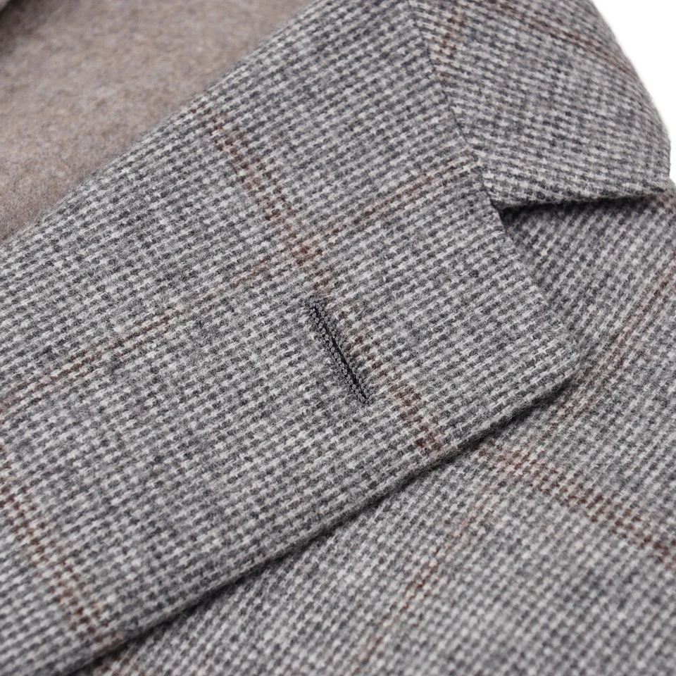 NUEVO CON ETIQUETAS $3295 D'AVENZA Abrigo Deportivo Lana-Cachemira Pata de Gallo Construcción Suave 40 R Foto 4 de 4