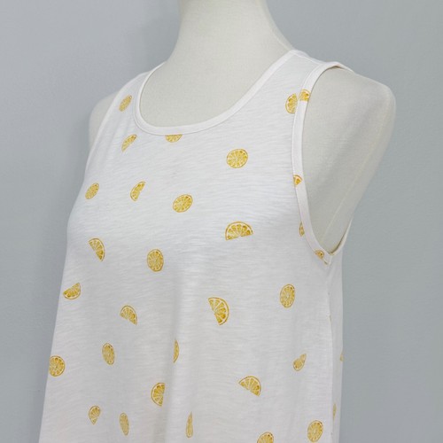 Sonoma Goods For Life Cream Lemon Print Flowy Tank Top Women's Size Medium M - Picture 5 of 16