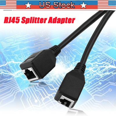 RJ45 Ethernet Connector Splitter 1 to 2 Ways Internet Cable Cat 7,Cat 6,Cat 5