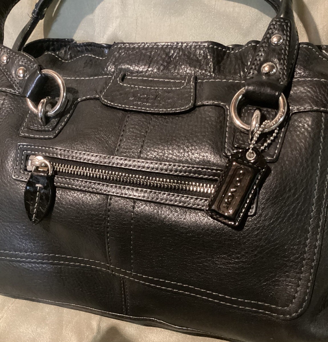 rough style bag／black leather Rocky Black Leather Bag with Chain | Zadig&Voltaire