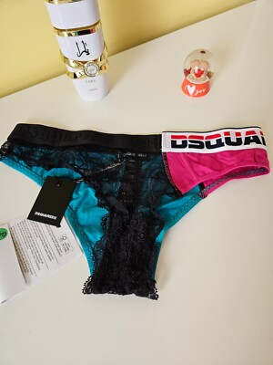 DSQUARED 2, UNDERWEAR, Women's BRIEFS,LACE/COTTON, SIZE I, ORGINAL, BRAND NEW