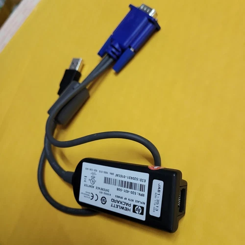 HP HPE 410532-001 AF603A 520-431-508 USB KVM Switch Module Cable POD SIM CIM/ ES