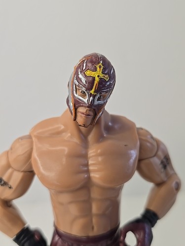 WWE 2003 Rey Mysterio Jakks Wrestling Action Figure Ruthless Aggression Purple - Picture 6 of 8