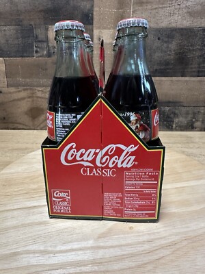 1996 Coca Cola Christmas Edition Collectible Six Pack Bottles | eBay