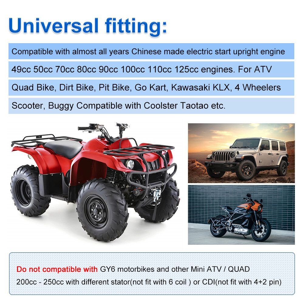 50cc 70cc 90cc 110cc 125cc Replacement Parts Starter Chain &amp; Guide For Chinese 50cc-125cc ATV Dirt Bike - 25H 62 Links With Tensioners Starter Chain Tensioner