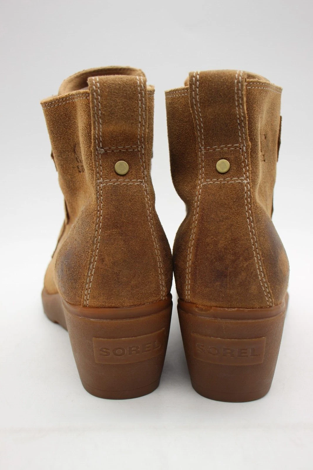 sorel toronto suede leather wedge ankle boots