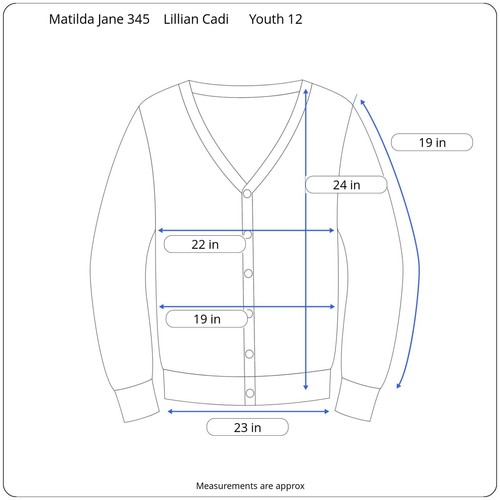Matilda Jane 435 Girls Lilliana Cardi Sweater 2015 Friends Forever Youth Sz 12 - Picture 3 of 11