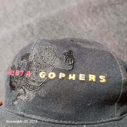 VINTAGE Minnesota Gophers Black Hat American Needle Black Snapback Cap UofM - Picture 3 of 8