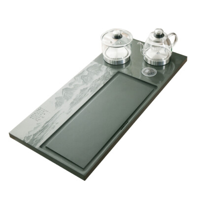 Automatic System Induction Cooker Green Stone Tea Tray Glass Electrical Kettle