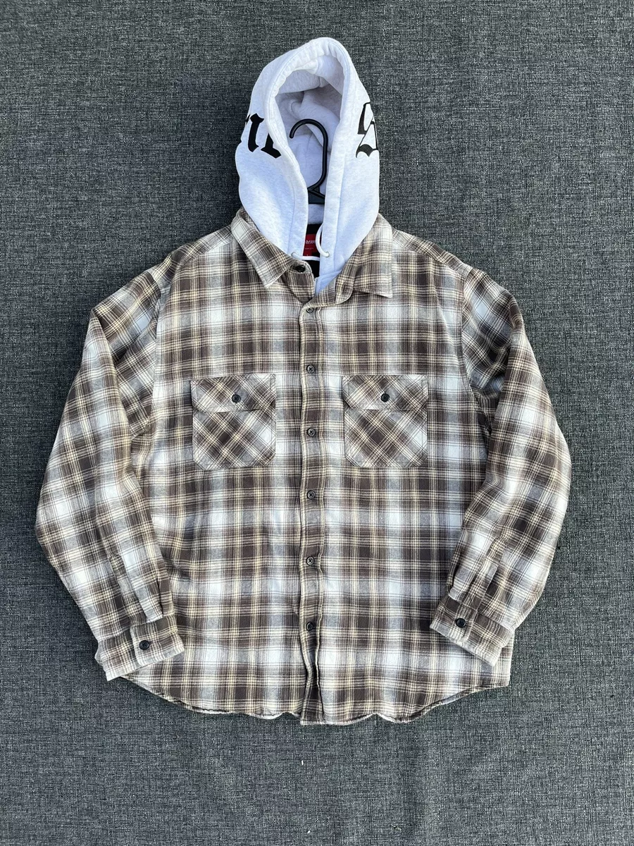 Supreme Hooded Flannel Zip Up Shirt BRAND NEW! Size Large. FW21