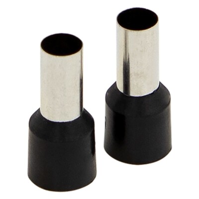 FRL8BK INSTALL BAY Ferrules - Black 8GA - 50 per Bag