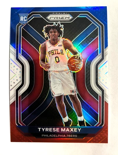 2020-21 Prizm Tyrese Maxey Red White Blue Rookie #256 RC Philadelphia 76ers Mint