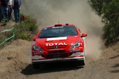 Harri Rovanpera (FIN) on the shakedown stage Rally Car 2004 Old Photo 1