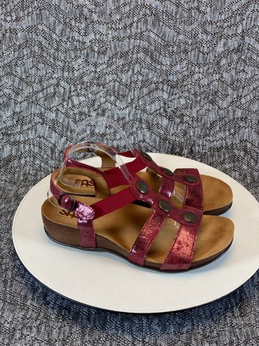 SAS Clover Sandal Women's 10 W Wide - Cabernet
