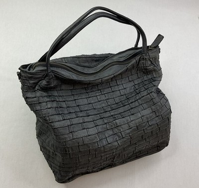 Majo Purse Italy Hobo Leather Texture Top Handle Handbag