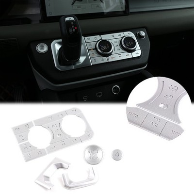 ABS Chrome Effect Frame & Chrome Button Cover For Land Rover Defender 2020-2024