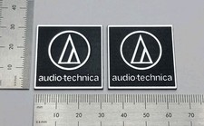 Audio-Technica Audio Technica Square Speaker Badge Logo Silver With Adhesive 