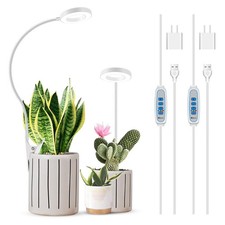 "6000K Full Spectrum Clip-on Plant Lights with Timer and Dimmable Modes"