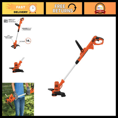 Electric String Trimmer 14-Inch, Lightweight, Corded Lawn Care Tool, Garden Edge