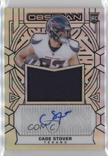 2024 Panini Obsidian Rookie Jumbo Jersey Silver 72/99 Cade Stover Auto 08fz