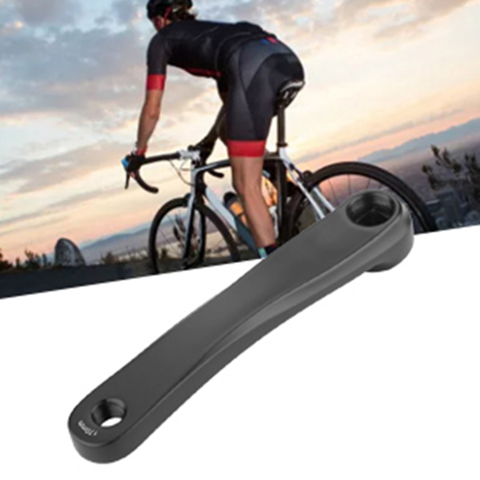 HOT Black Square 170mm Bike Aluminum Alloy Left Single Chain Crank Arm Replace