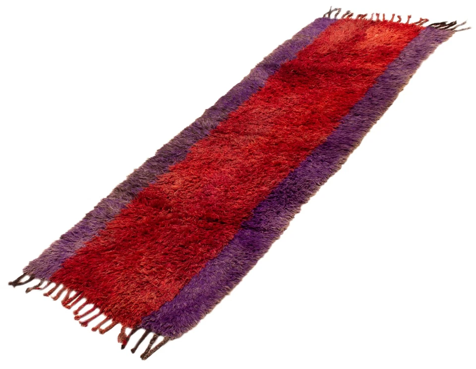 3'0" x 9'10" Vintage Hand-knotted Runner Rug Traditional Oriental Wool Carpet - Image 4 of 4