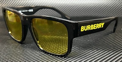 BURBERRY BE4358 300185 Black Yellow Men's 57 mm Sunglasses