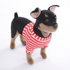 10 inch Doberman Pinscher Dog Stuffed Animal - Black and Tan Lifelike  Reali...