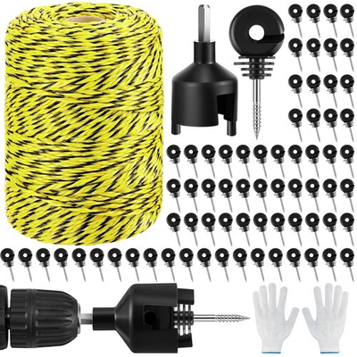 #ad #ad Sweetude 660 Feet Electric Fence Polywire and 100 Pcs Electric Fence Insulato... $46.81