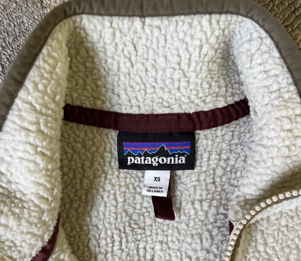 Pulôver feminino Patagonia XS creme lã 1/4 zíper - Imagem 3 de 4