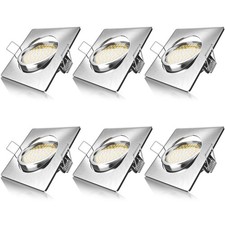 Brandson LED Einbaustrahler schwenkbarer Deckenspot Edelstahl Optik 320 Lumen