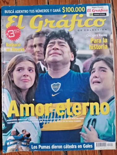 DIEGO MARADONA HOMAGE LAST MATCH 2001 Magazine - Soccer Boca Juniors
