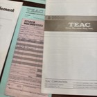 TEAC A2000R Original Owners Manual Warranty Cards — photo 7