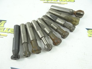 LOT OF 9 ASSORTED HSS CONVEX RADIUS CUTTERS 5/16" TO 3/4" DOC